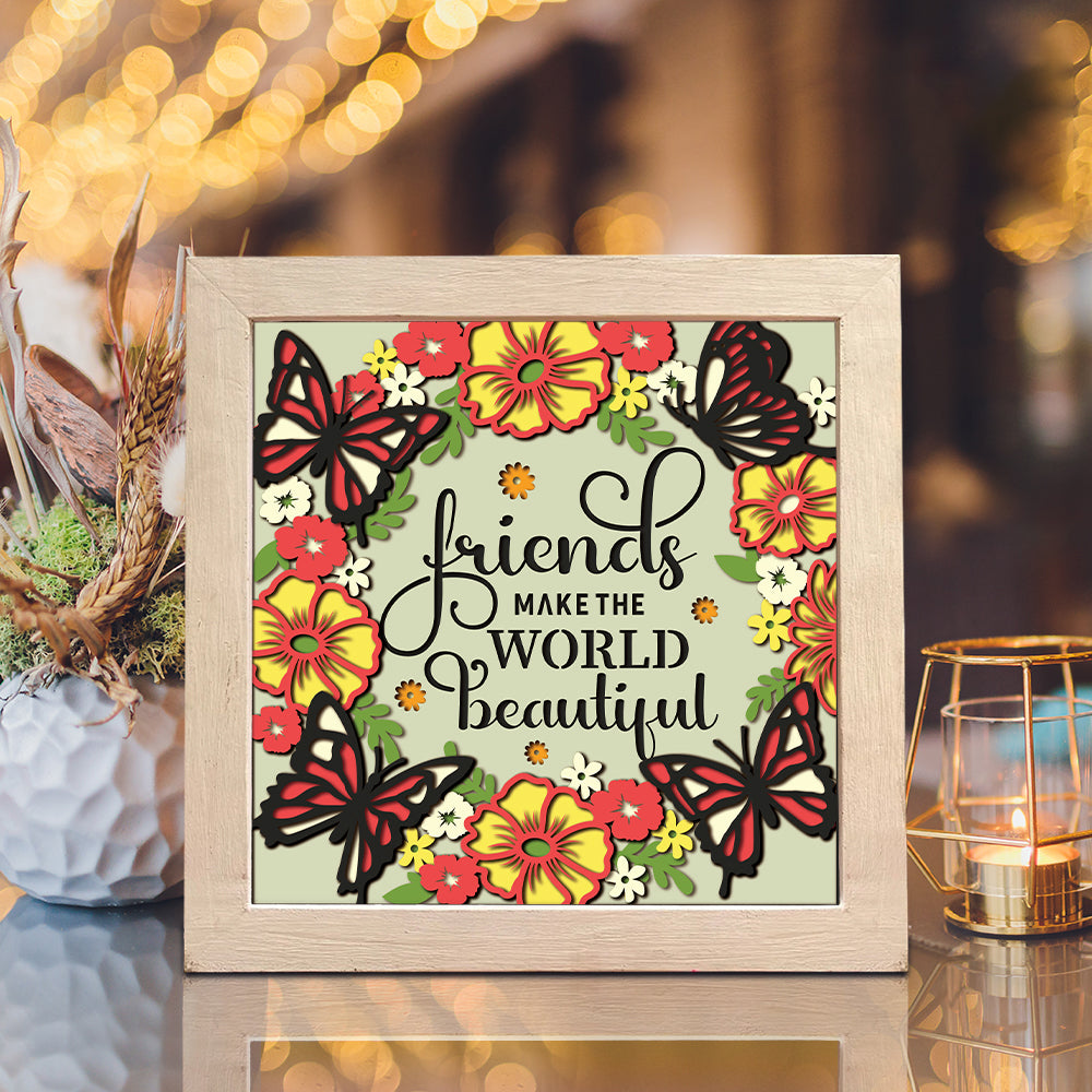 Friendship Quote 2 – 3D Shadow Box SVG File for Cricut & Silhouette