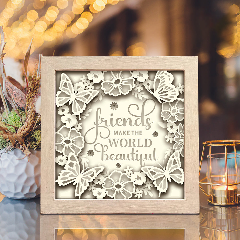 Friendship Quote 2 – 3D Shadow Box SVG File for Cricut & Silhouette