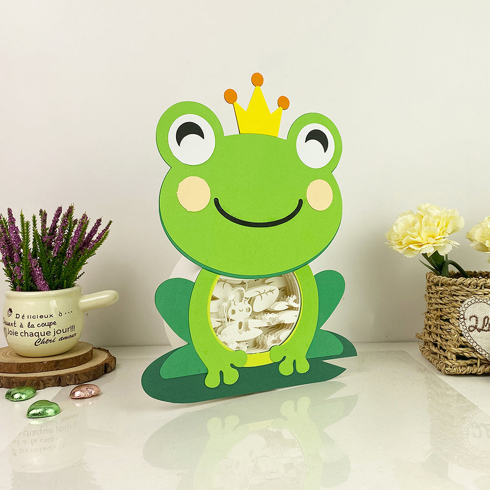 Cute Frog – 3D Box SVG File for Cricut & Silhouette