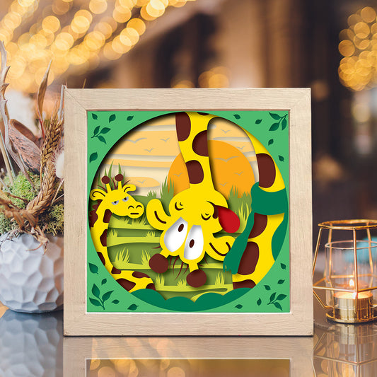 Funny Giraffe – 3D Shadow Box SVG File for Cricut & Silhouette