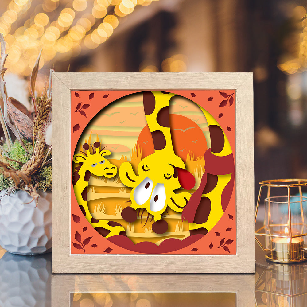 Funny Giraffe – 3D Shadow Box SVG File for Cricut & Silhouette