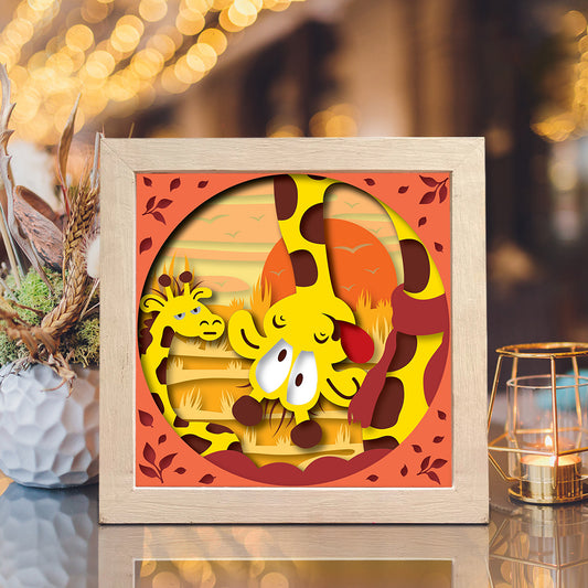 Funny Giraffe – 3D Shadow Box SVG File for Cricut & Silhouette