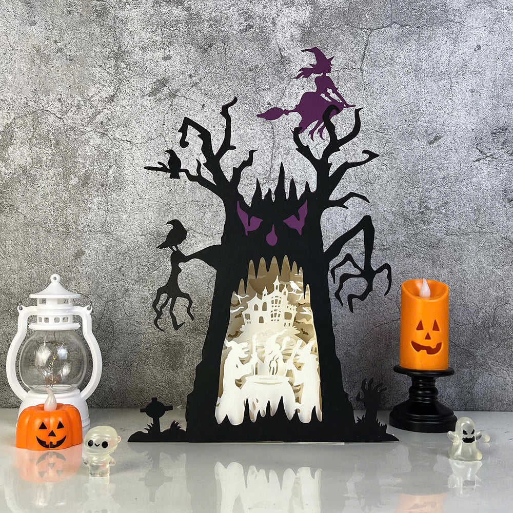 Witches – 3D Box SVG File for Cricut & Silhouette