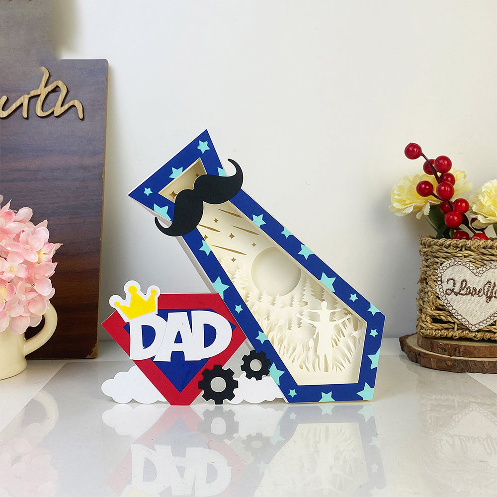 Dad And Son – 3D Box SVG File for Cricut & Silhouette