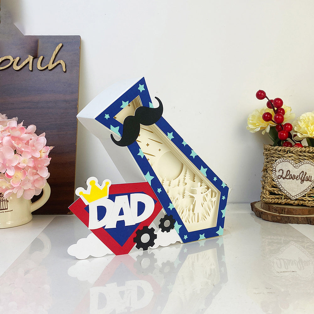 Dad And Son – 3D Box SVG File for Cricut & Silhouette