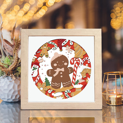 Gingerbread – 3D Christmas Paper Cut Shadow Box File - Cricut File - (8x8 inches) - VEKTOR KRAFT