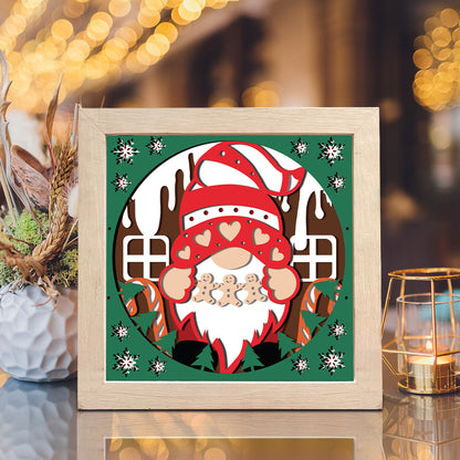 Gingerbread Gnome – 3D Shadow Box SVG File for Cricut & Silhouette