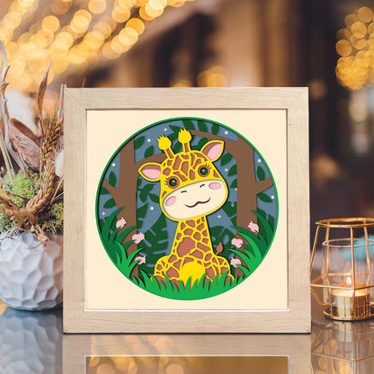 Giraffe Jungle – 3D Shadow Box SVG File for Cricut & Silhouette
