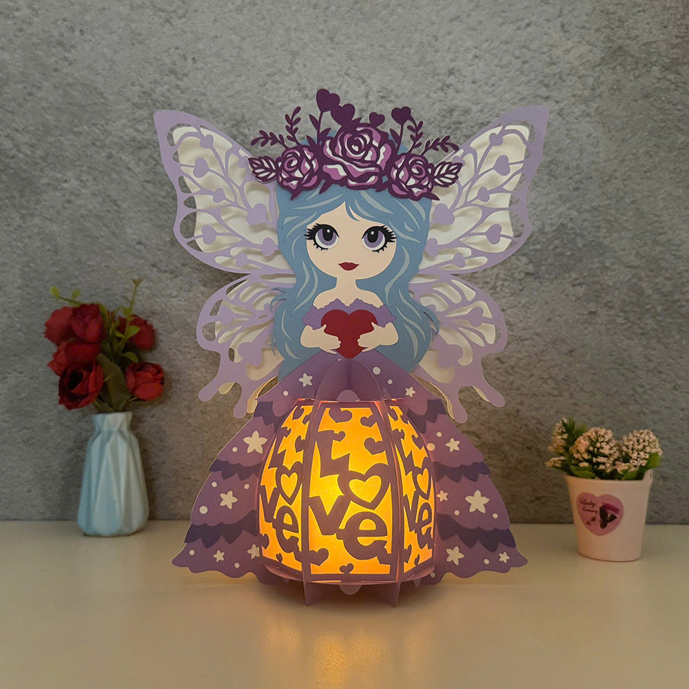 Girl Valentine 3 - 3D Valentine Paper Lantern File  - Cricut File  - VEKTOR KRAFT
