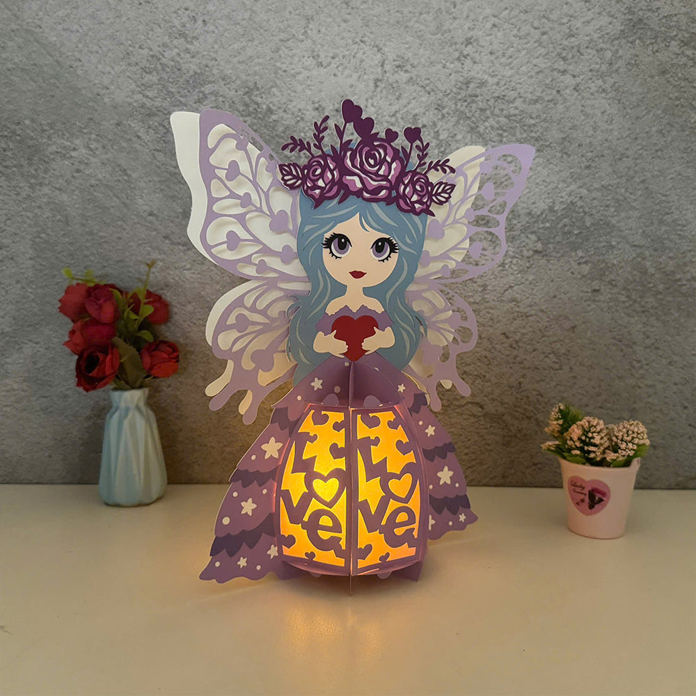 Girl Valentine 3 - 3D Valentine Paper Lantern File  - Cricut File  - VEKTOR KRAFT