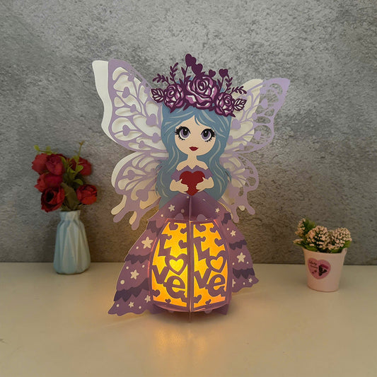 Girl Valentine 3 - 3D Valentine Paper Lantern File  - Cricut File  - VEKTOR KRAFT