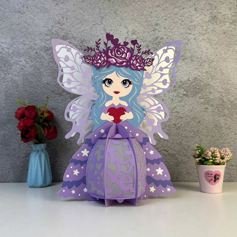 Girl Valentine 3 - 3D Valentine Paper Lantern File  - Cricut File  - VEKTOR KRAFT