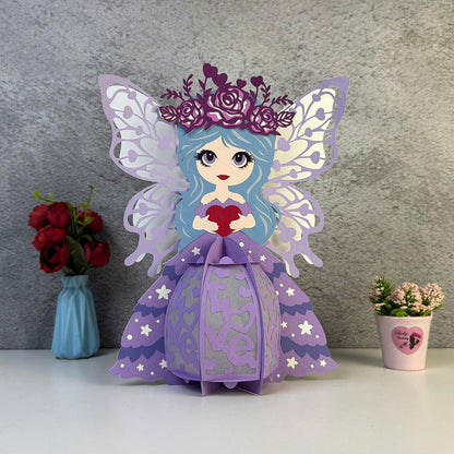 Girl Valentine 3 - 3D Valentine Paper Lantern File  - Cricut File  - VEKTOR KRAFT