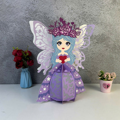 Girl Valentine 3 - 3D Valentine Paper Lantern File  - Cricut File  - VEKTOR KRAFT