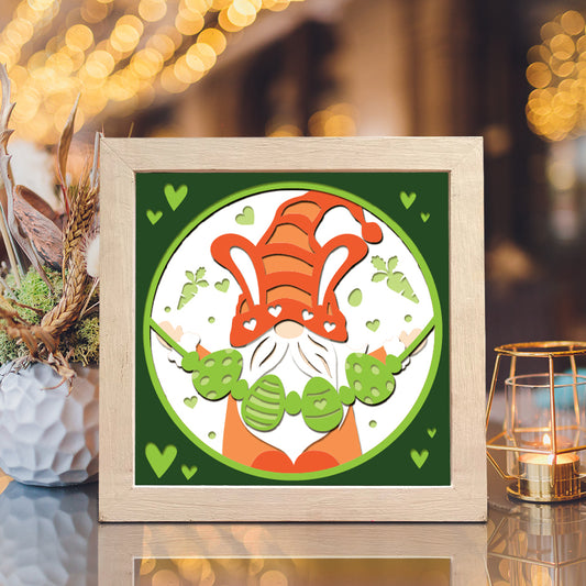 Gnome Easter – 3D Shadow Box SVG File for Cricut & Silhouette