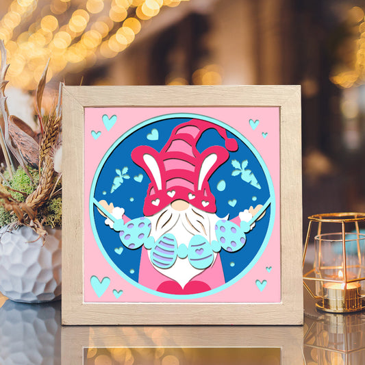 Gnome Easter – 3D Shadow Box SVG File for Cricut & Silhouette