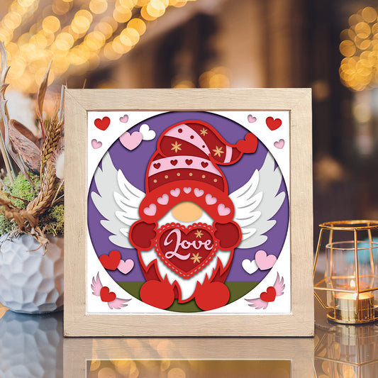 Gnome Love 1 – 3D Shadow Box SVG File for Cricut & Silhouette
