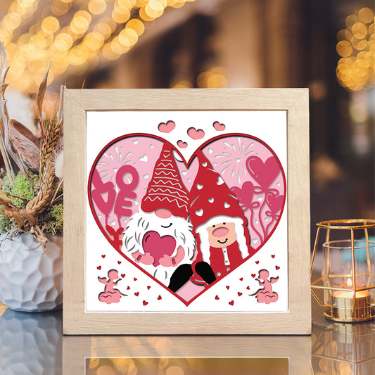 Gnome Love 4 – 3D Shadow Box SVG File for Cricut & Silhouette