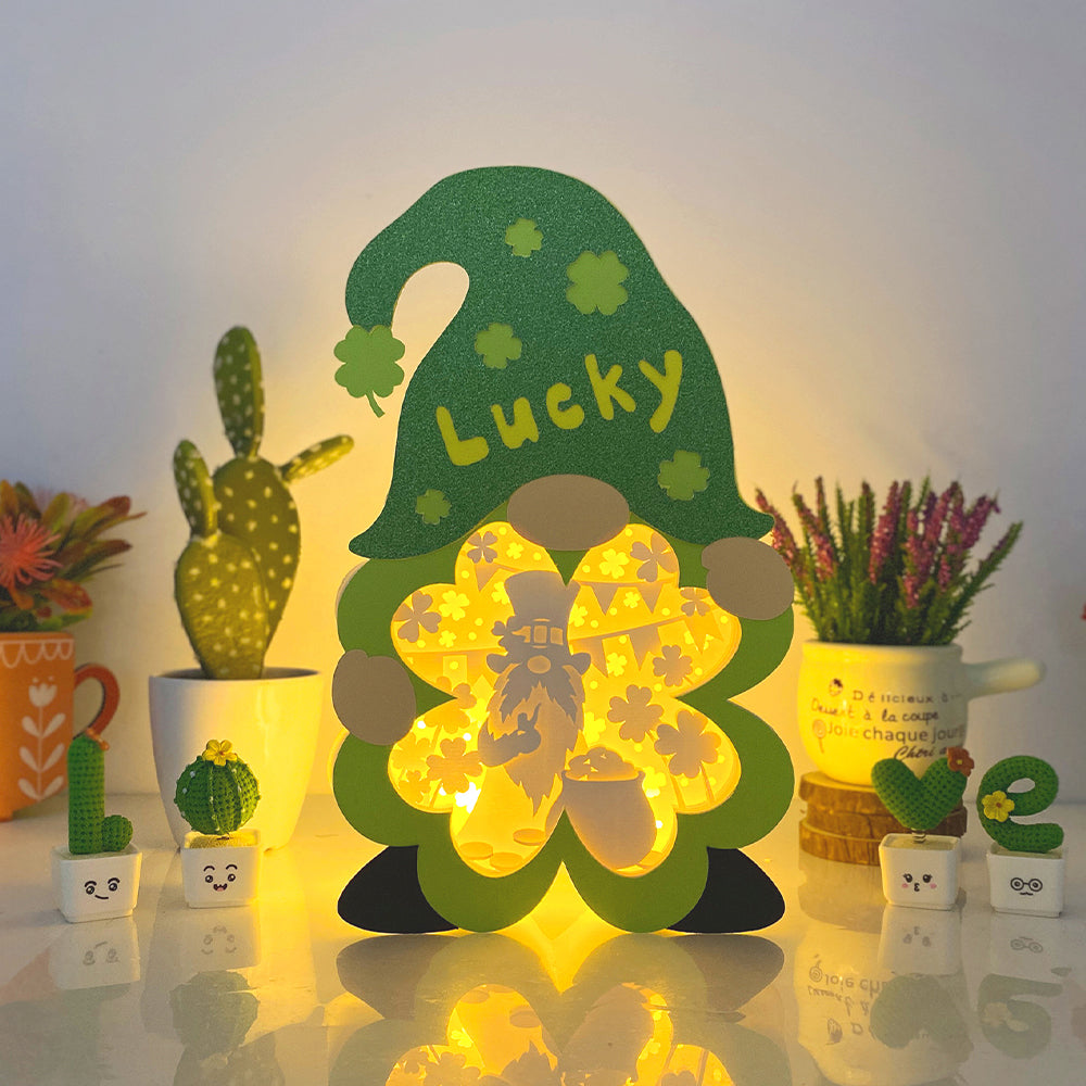 Gnome Lucky – 3D Box SVG File for Cricut & Silhouette
