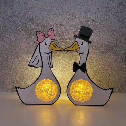 Goose Couple – 3D Box SVG File for Cricut & Silhouette