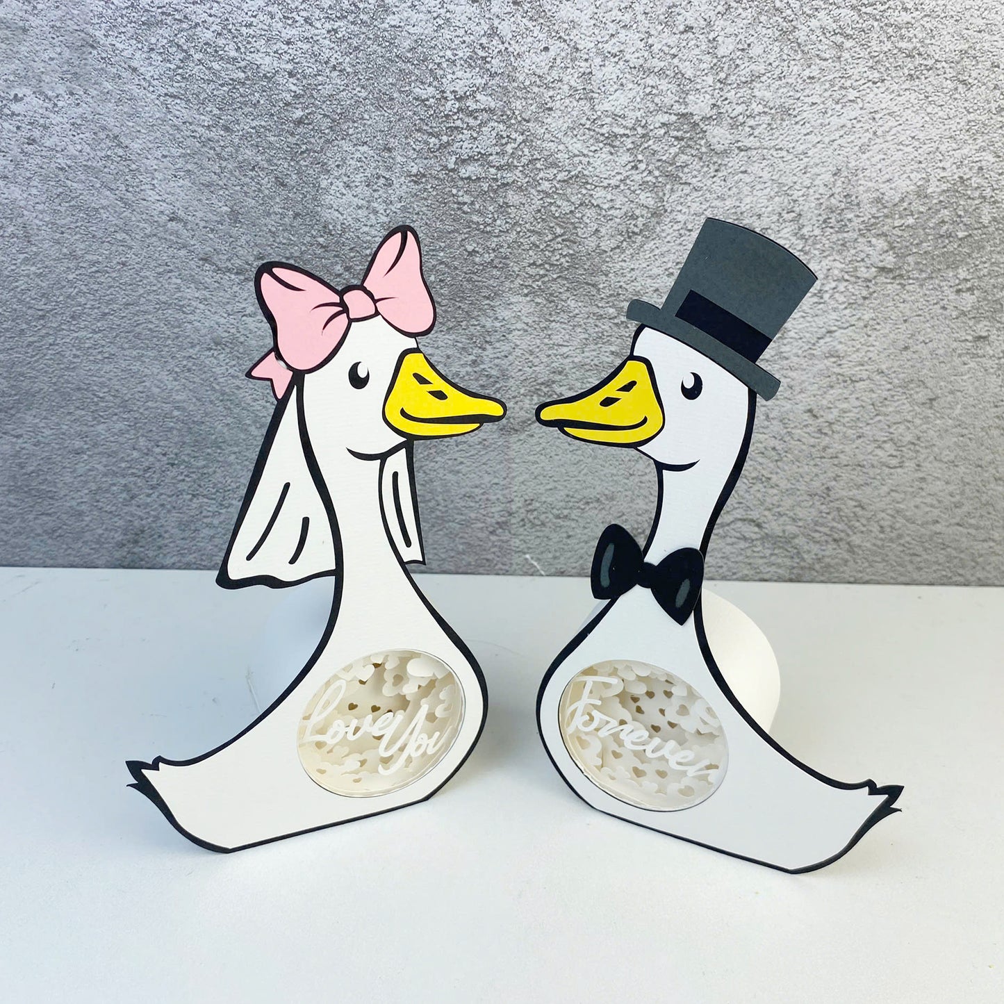 Goose Couple – 3D Box SVG File for Cricut & Silhouette