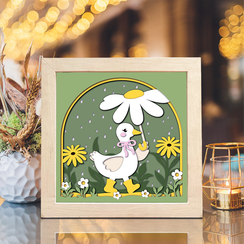 Goose Umbrella – 3D Shadow Box SVG File for Cricut & Silhouette