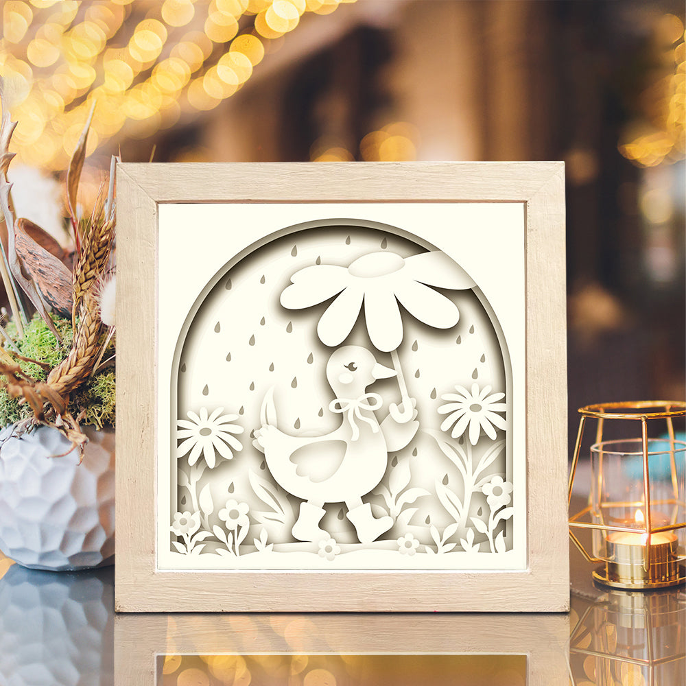 Goose Umbrella – 3D Shadow Box SVG File for Cricut & Silhouette
