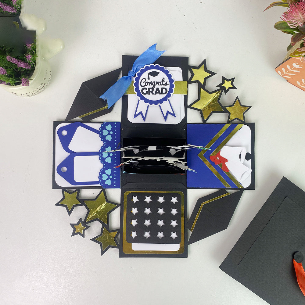 Graduation 2 – 3D Box SVG File for Cricut & Silhouette