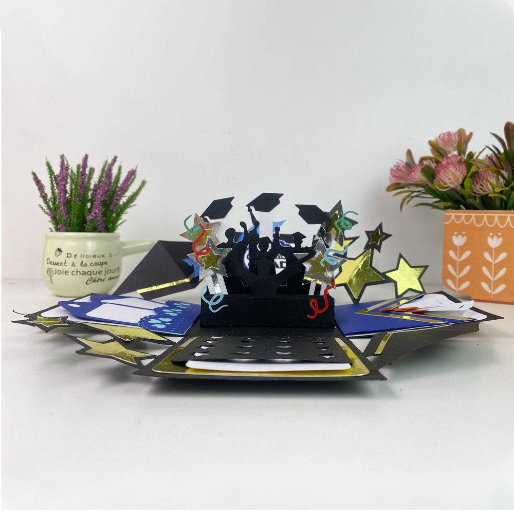 Graduation 2 – 3D Box SVG File for Cricut & Silhouette