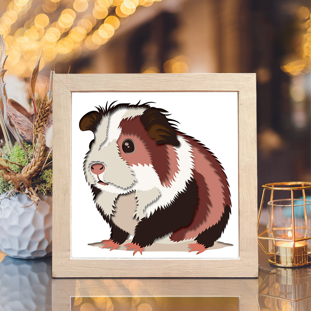 Guinea Pig – 3D Shadow Box SVG File for Cricut & Silhouette