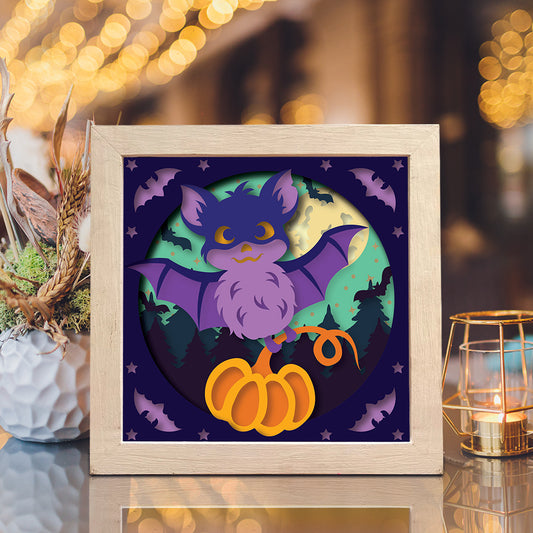 Halloween Bat – 3D Shadow Box SVG File for Cricut & Silhouette