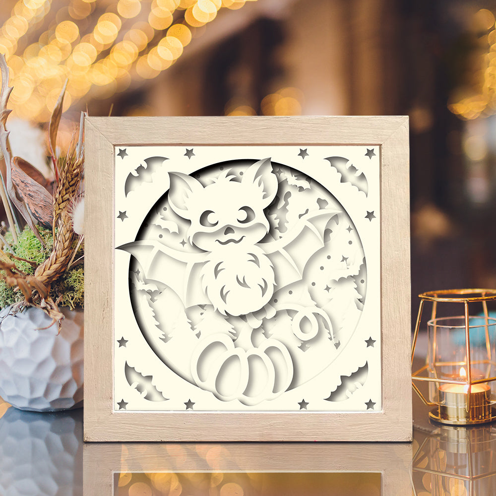 Halloween Bat – 3D Shadow Box SVG File for Cricut & Silhouette
