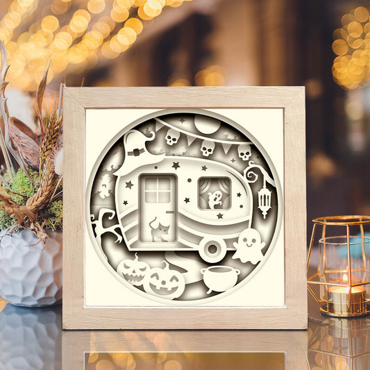 Halloween Camper – 3D Shadow Box SVG File for Cricut & Silhouette