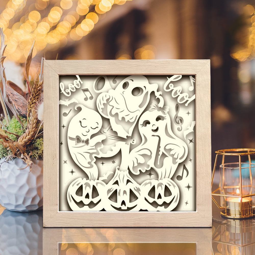 Halloween Ghost – 3D Shadow Box SVG File for Cricut & Silhouette