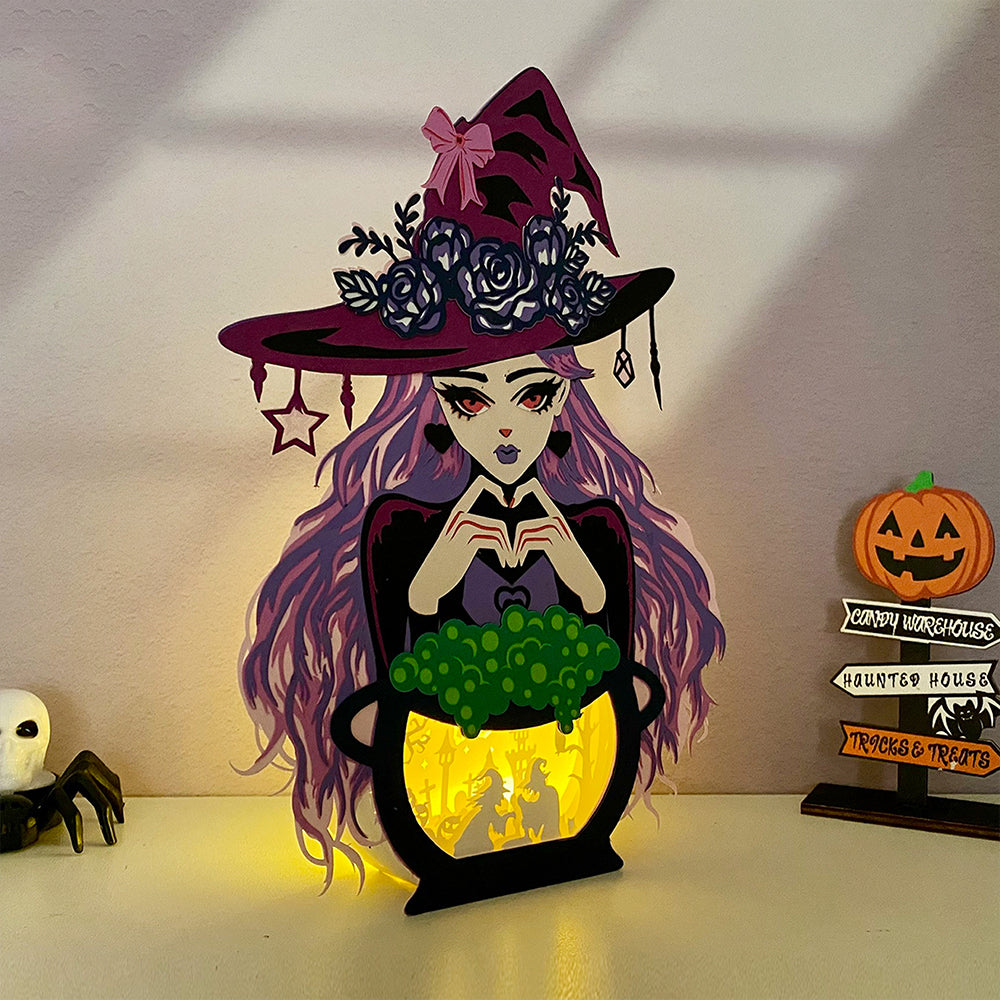 Witch – 3D Box SVG File for Cricut & Silhouette