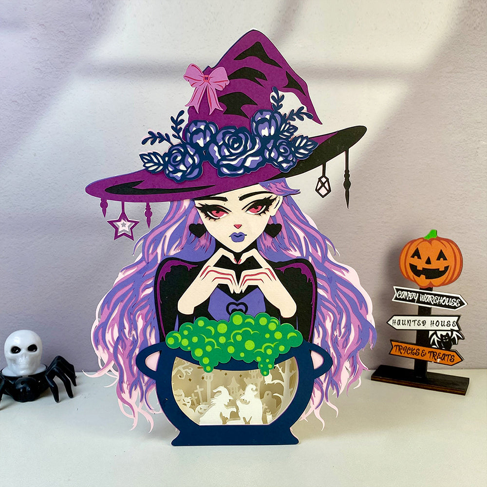 Witch – 3D Box SVG File for Cricut & Silhouette