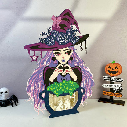 Witch – 3D Box SVG File for Cricut & Silhouette