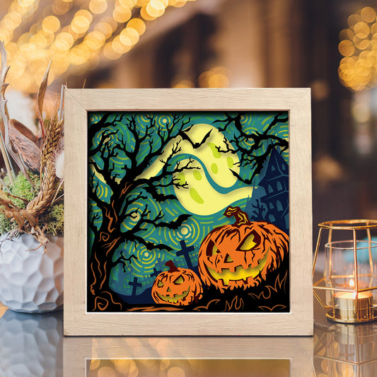 Halloween Pumpkins – 3D Shadow Box SVG File for Cricut & Silhouette
