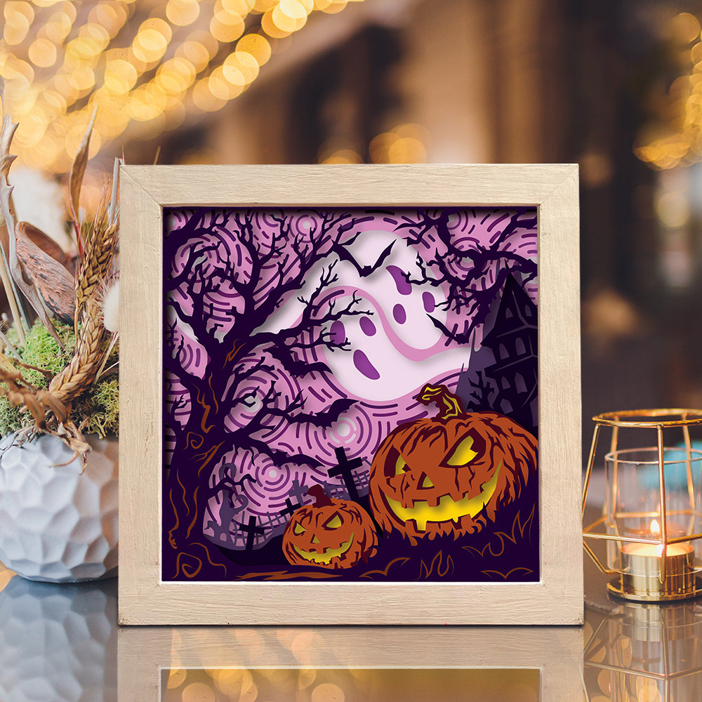 Halloween Pumpkins – 3D Shadow Box SVG File for Cricut & Silhouette