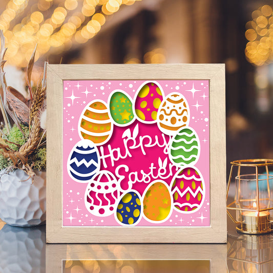 Happy Easter 4 – 3D Shadow Box SVG File for Cricut & Silhouette