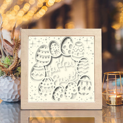 Happy Easter 4 – 3D Shadow Box SVG File for Cricut & Silhouette