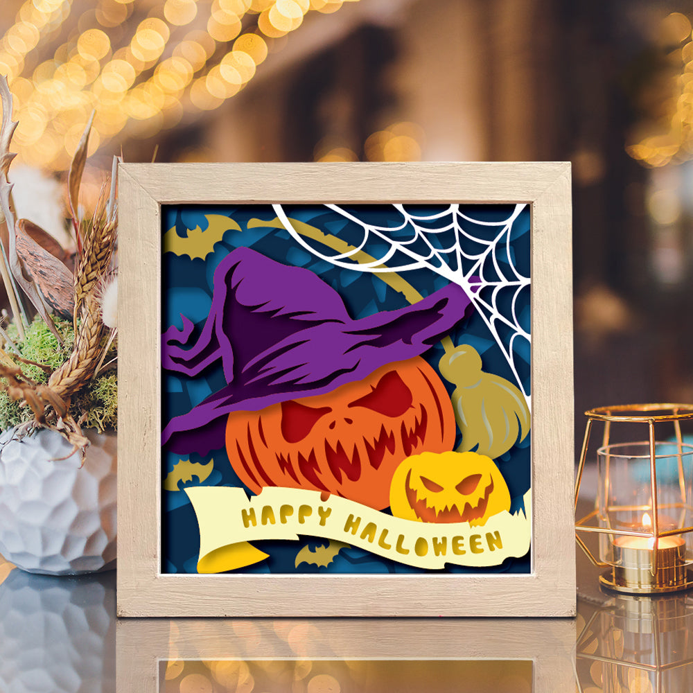 Happy Halloween 3 – 3D Shadow Box SVG File for Cricut & Silhouette