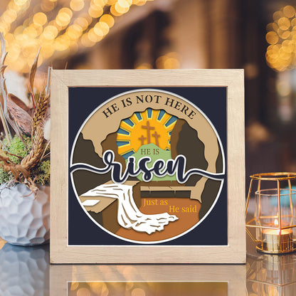 He Is Risen 2 – 3D Shadow Box SVG File for Cricut & Silhouette