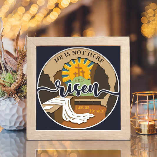 He Is Risen 2 – 3D Shadow Box SVG File for Cricut & Silhouette