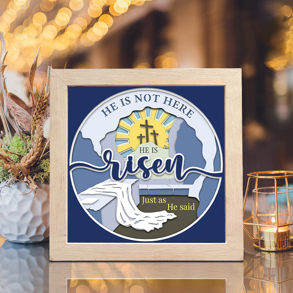 He Is Risen 2 – 3D Shadow Box SVG File for Cricut & Silhouette