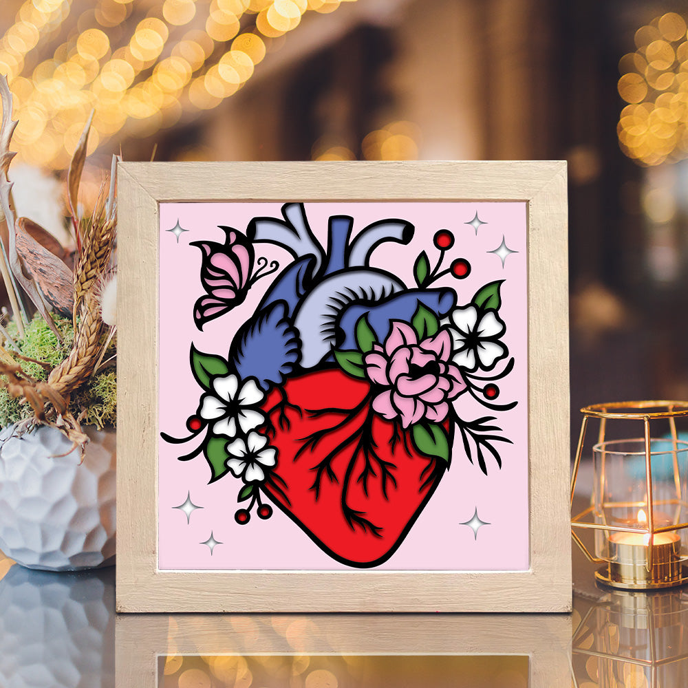 Heart 2 – 3D Shadow Box SVG File for Cricut & Silhouette