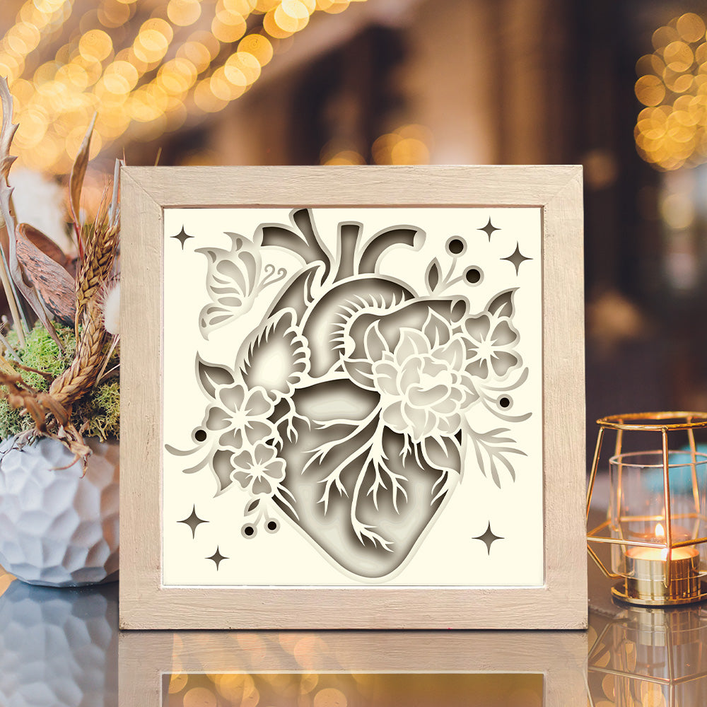 Heart 2 – 3D Shadow Box SVG File for Cricut & Silhouette