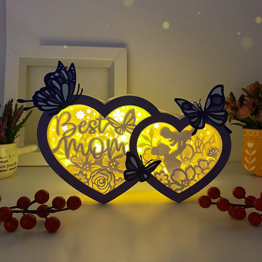 Best Mom – 3D Heart Couple Box File - Cricut File - VEKTOR KRAFT