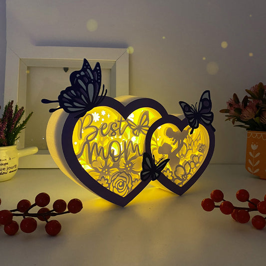 Best Mom – 3D Heart Couple Box File - Cricut File - VEKTOR KRAFT