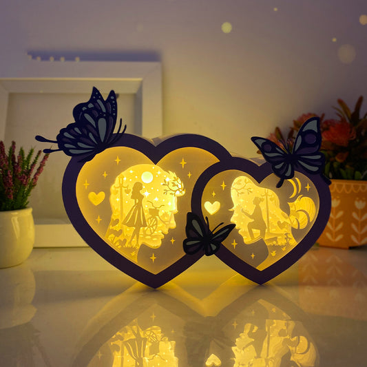 Love 2 – 3D Heart Couple Box File - Cricut File - VEKTOR KRAFT